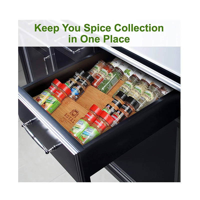 Eco Friendly spice rack drawer organizer spice rack cabinet shelf organizer