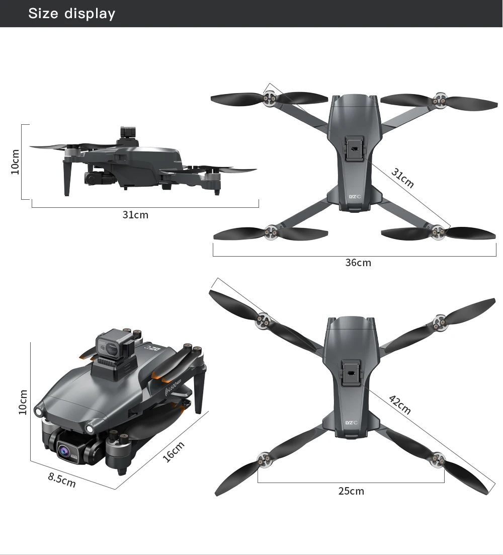 LYZRC L600 Pro Drone Foldable Long Range With 4K HD Camera And GPS 5G Wifi Fpv RC Quadcopter Folding Aircraft L600Pro Drone