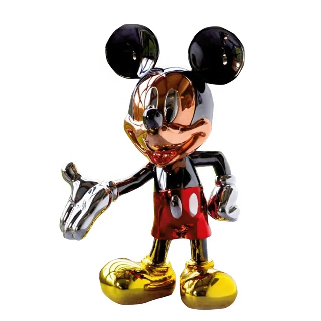 Eco friendly resin cartoon Mickey Mouse sculpture outdoor indoor crafts customization