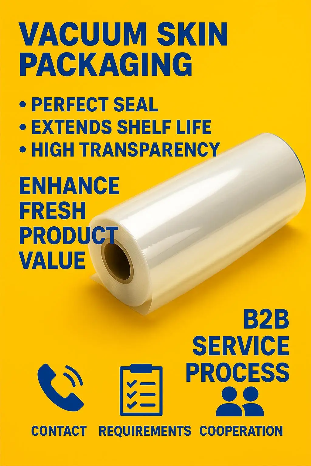High-Barrier Vacuum Skin Film Roll for Fresh Meat, Steak, and Seafood Packaging - detail 10