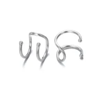 Stud 4 Pieces Gold/Silver Stainless Steel Earring Stud Set For Women