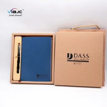 Best selling items promotional customized value pen PU notebook set with company logo cooperate gifts