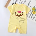 Baby Rompers 2021 New Newborn Short Sleeve White Blank Onesie Baby Rompers Plain 100% Cotton Summer