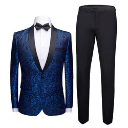 OEM Luxury Designer Business Weeding Evening Prom Dress Party Men 2 Pieces Slim Fit Casual Tuxedo Suit Male Suits Set