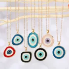 Jewelry Necklace Personalized Jewelry Enamel Drop Turkish Gilded Devil Eye Necklace With Collarbone Chain For Women