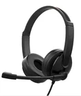 Binaural Headband Call Center Headset Telephone Headset Usb Headset With Microphone Mute