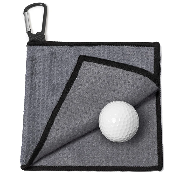 Hot Sale Super Water Absorbent Custom Logo Waffle Weave Hook Golf Ball Clean Towel