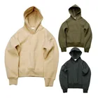 Heavy New Style Premium Thick Cotton Luxury Oem Fashion Design Plain Bulk Oversize Heavy Hoodies For Men