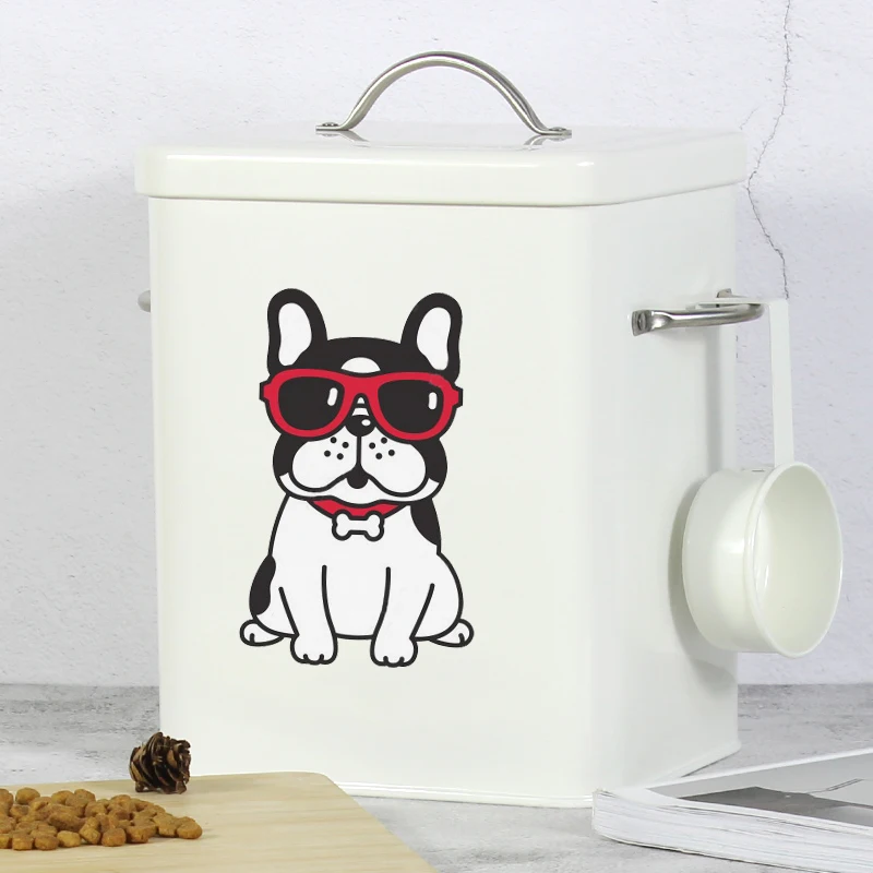 New Arrival Durable Metal Pet Food Storage Tin with Lid for Dog Food and Dog Treats