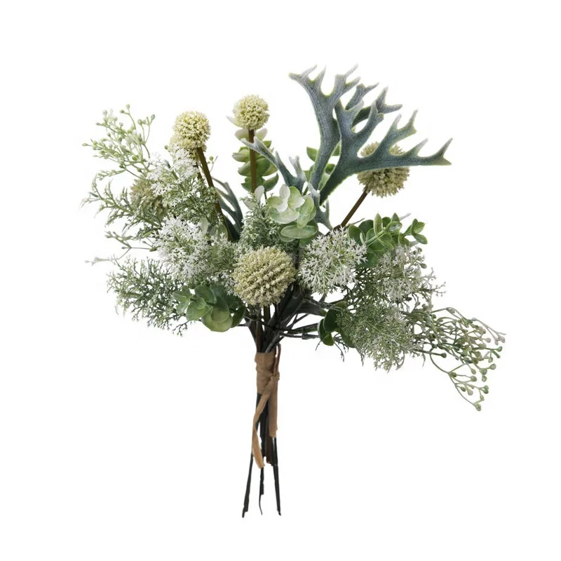 branch artificial plastic flower for wall decoration wedding home decor green plants