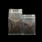 Bag W Stand Bag Side Gusset Pouch Digital Printing Design Custom Logo Flexible Transparent Coffee Bag W Pull Zipper