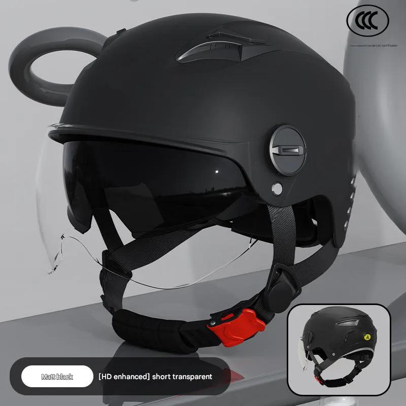 Factory 3C Certified Men's Motorcycle Helmet New DOT Approved Half Face ABS XL with Cotton Lining Sun Protection for All Seasons