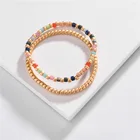 Bracelet Bead Bracelet Color Rice Beads Matte Beads Elastic Line 2 Sets Of Jewelry Ladies Bracelet