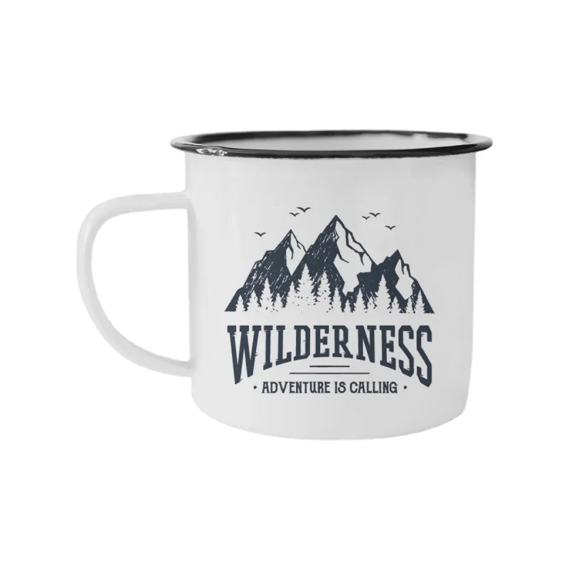 RTS Wholesale Custom Logo Sublimation Mugs Coffee Camp Outdoor Christmas Camping Enamel Mug