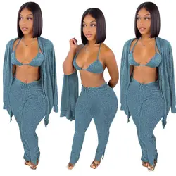 trending products new arrivals pants set two wear 2 piece winter clothing fashion outfits for fall 2021 women clothes