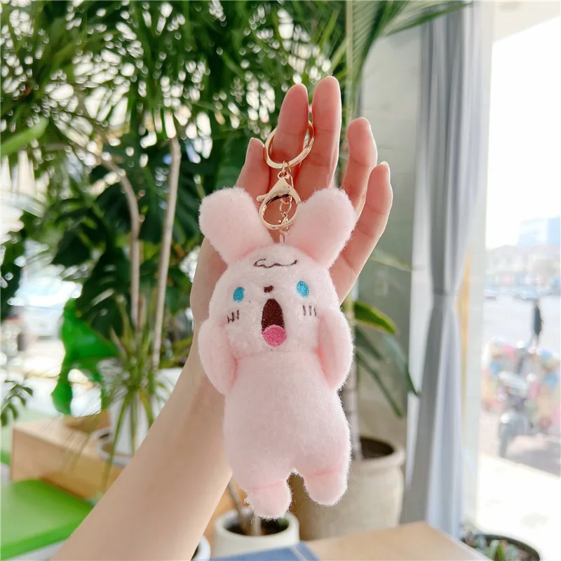Hot sales Kawaii Bunny Cartoon Teddy bear Anime Llaveros Cute Puppy Kids toys Plush Toys Plush key chains