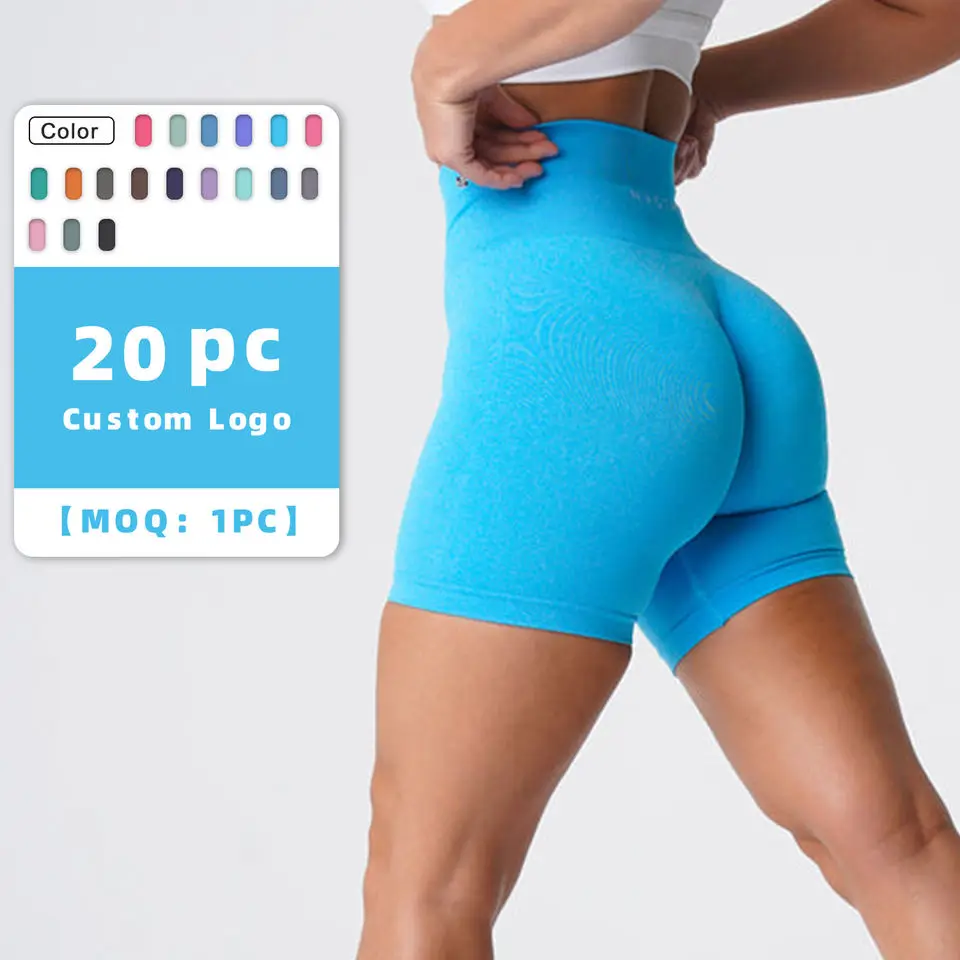 Wholesale customized logo sexy fitness yoga pants breathable elastic peach buttock lifting yoga shorts