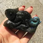 Animal Wholesale Natural Labradorite Lizard Crystal Quartz Carved Lizard Animal Carvings For Crafts