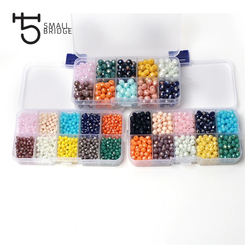 product amazon colorful glass crystal rondelle beads kit for jewelry making diy necklace beads diy jewelry mix loose spacer beads set-37