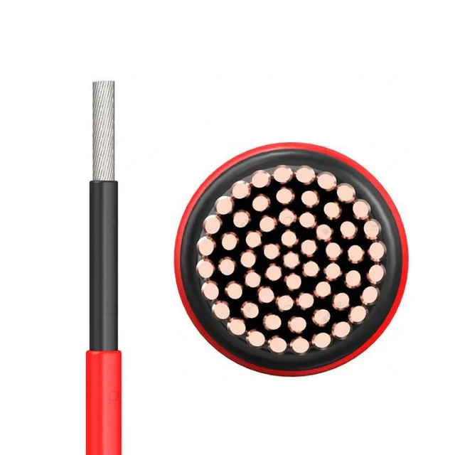 TUV Approved OEM red or black pv energy system solar cable connector cable solar dc single core pv cable 4mm2