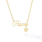 Pendant Amazon Hot Selling Jewelry English Necklace 12 Pendant Stainless Steel Necklace Gold