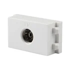Tv Single IEC Female TV Aerial - Grid Outlet Module - White