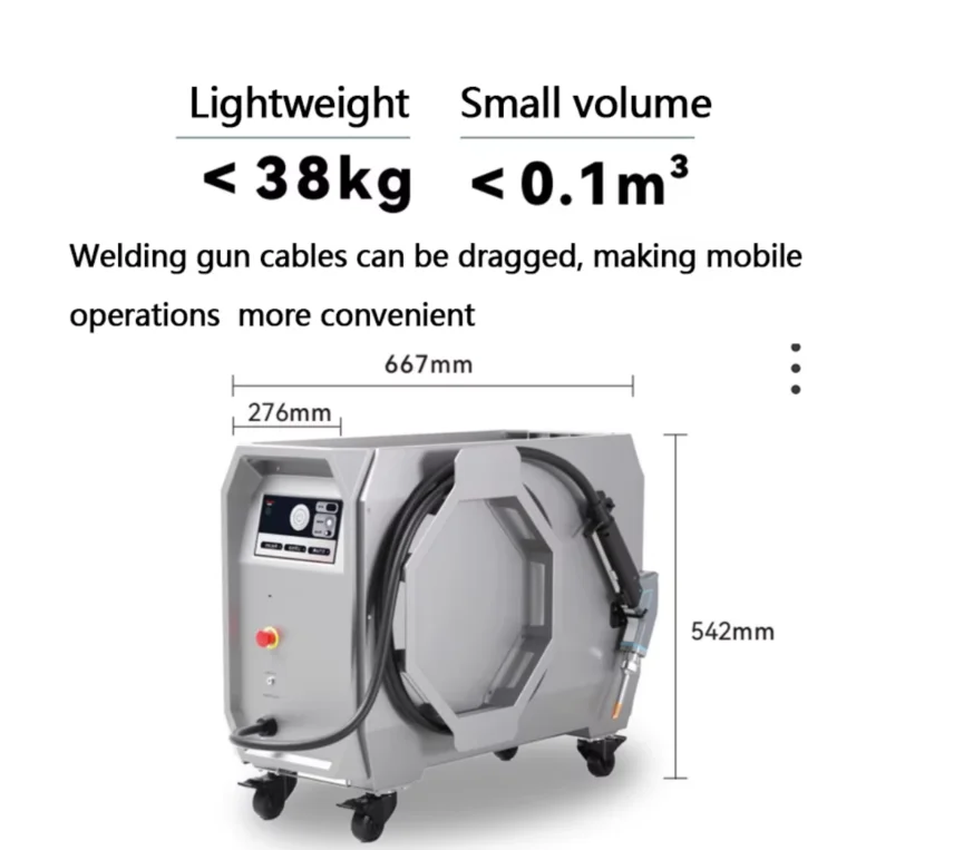 Portable 1000W-2000W Fiber Laser Welding Machine 4-in-1 for Metal Aluminum Stainless Steel Cutting & Welding