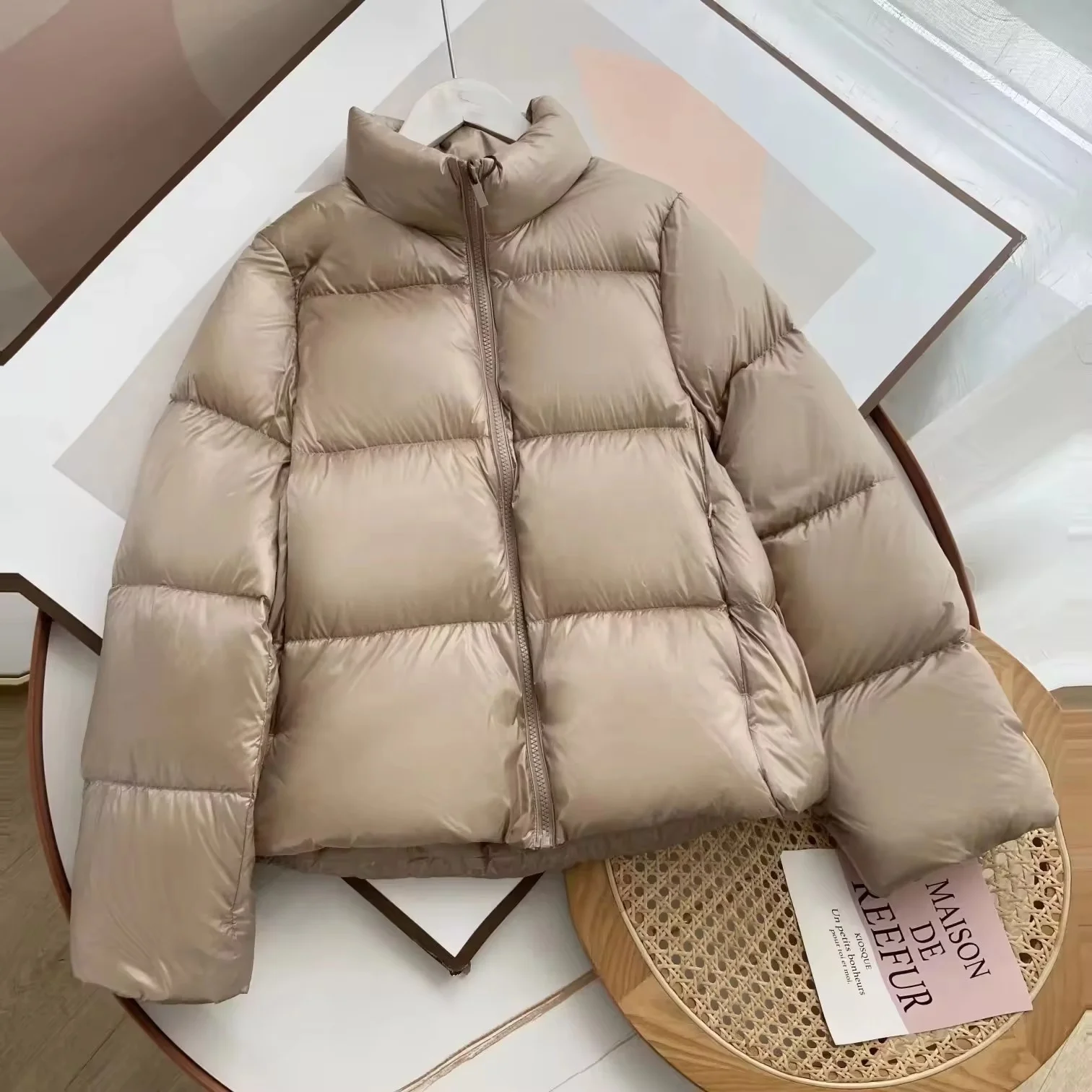 Womens Quilted Puffer Coat Hoodie Winter Oversized Mid-Length Padded Down Jacket Warm Heavyweight Bubble Outerwear