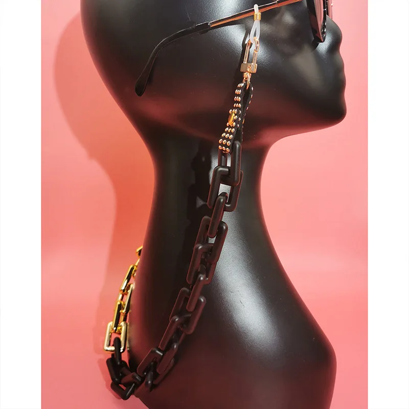 70cm long gold necklace chain glasses matte acrylic eyeglass chains man woman sun glasses chain