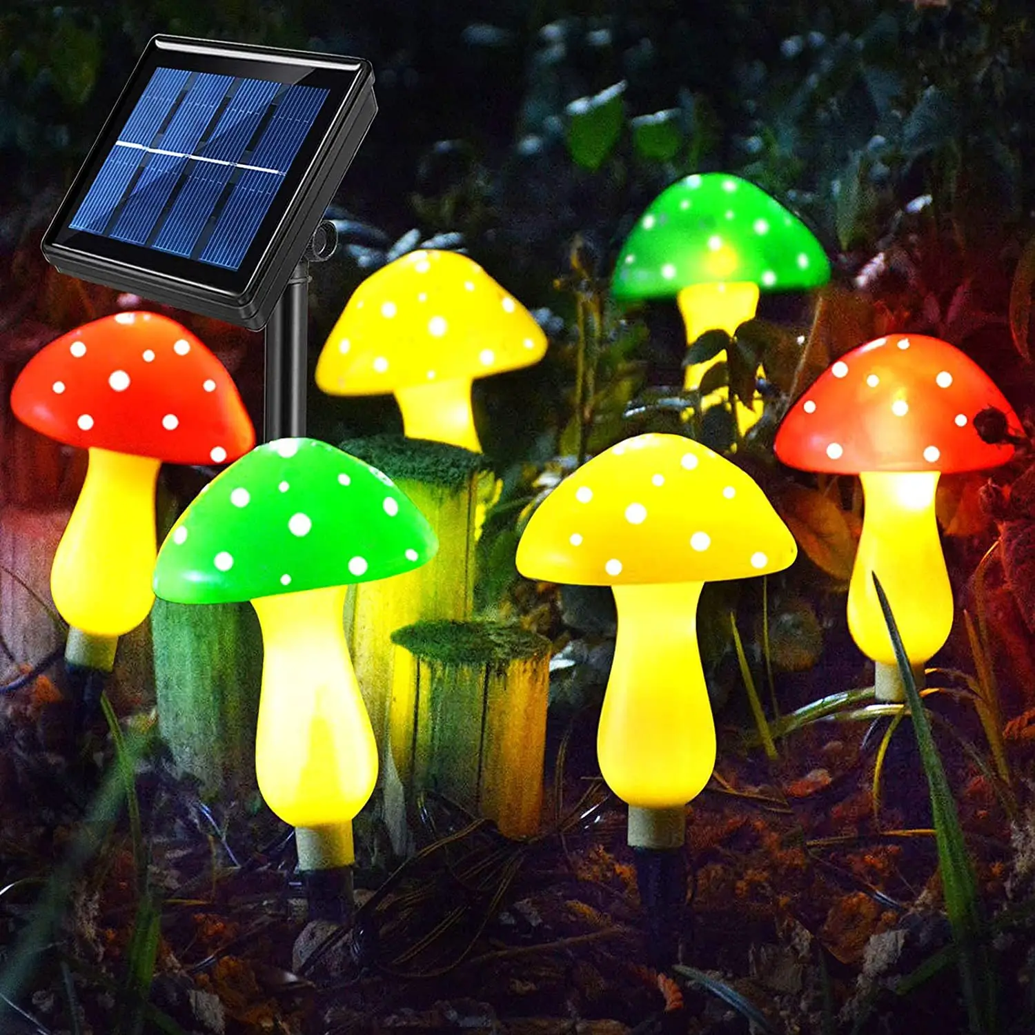 solar powered garden decor