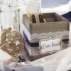 Village Wooden Flowerpot Box With Plastic Lining To Display Wedding Flower Rack 4 Sets