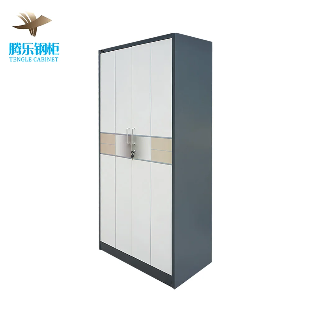 Customized Printed Pattern Steel Wardrobe Almirah Metal Clothes Storage Locker Changing Room Custom Printed Metal Locker Clothes