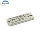 Silver Tag Metal Tags For Clothes Hot Selling Washable Silver Plated Custom Tag Metal Logo Plate For Clothes