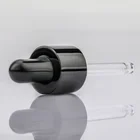 Glass Bottle Essential Oil E Liquid 30ml Matte Frosted Black Rectangle Square Glass Dropper Bottle With Gold Screw Cap