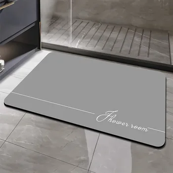 Diatom Mud Bathroom Floor Mat Non-Slip Water-Absorbent Wear-Resistant Simple Home Foot Mat Door Mat