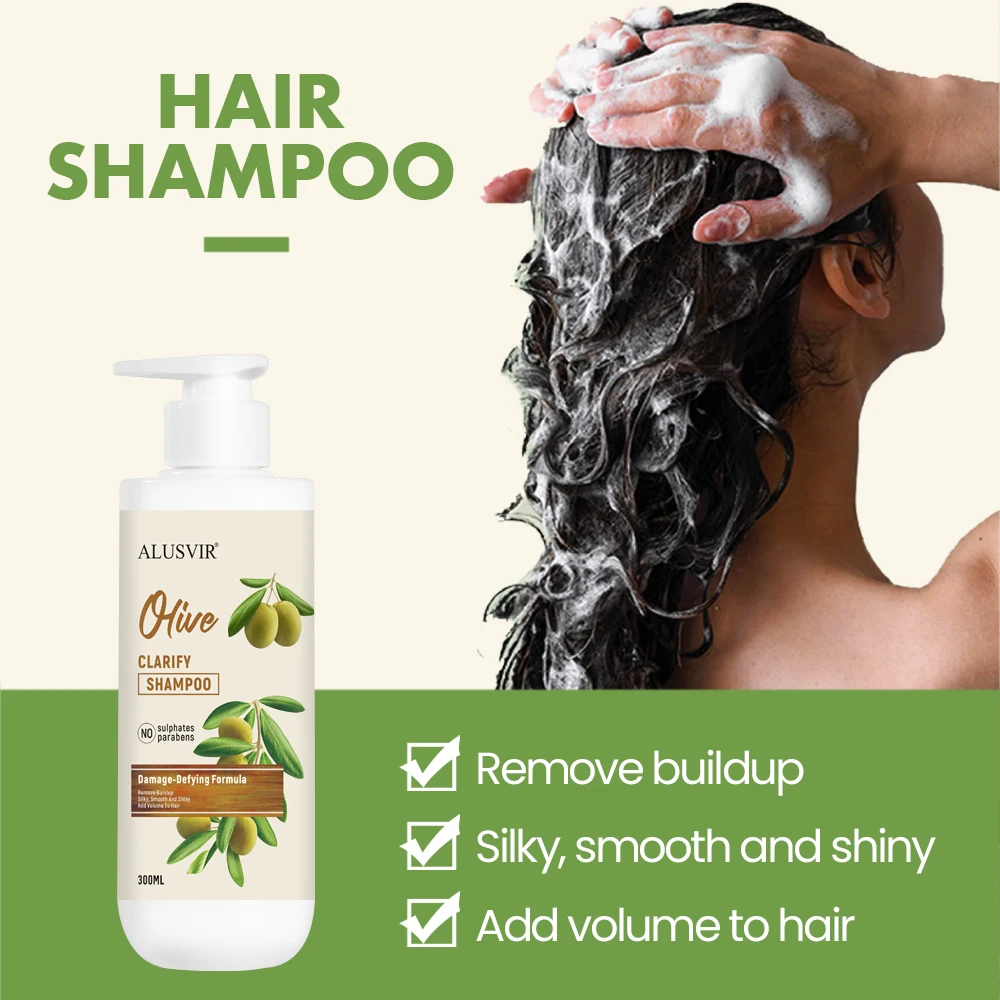 Olive Oil Hair Shampoo Private Label Hair Care Products Natural Moisturizing Repair Hair Shampoo  For All Skin Types