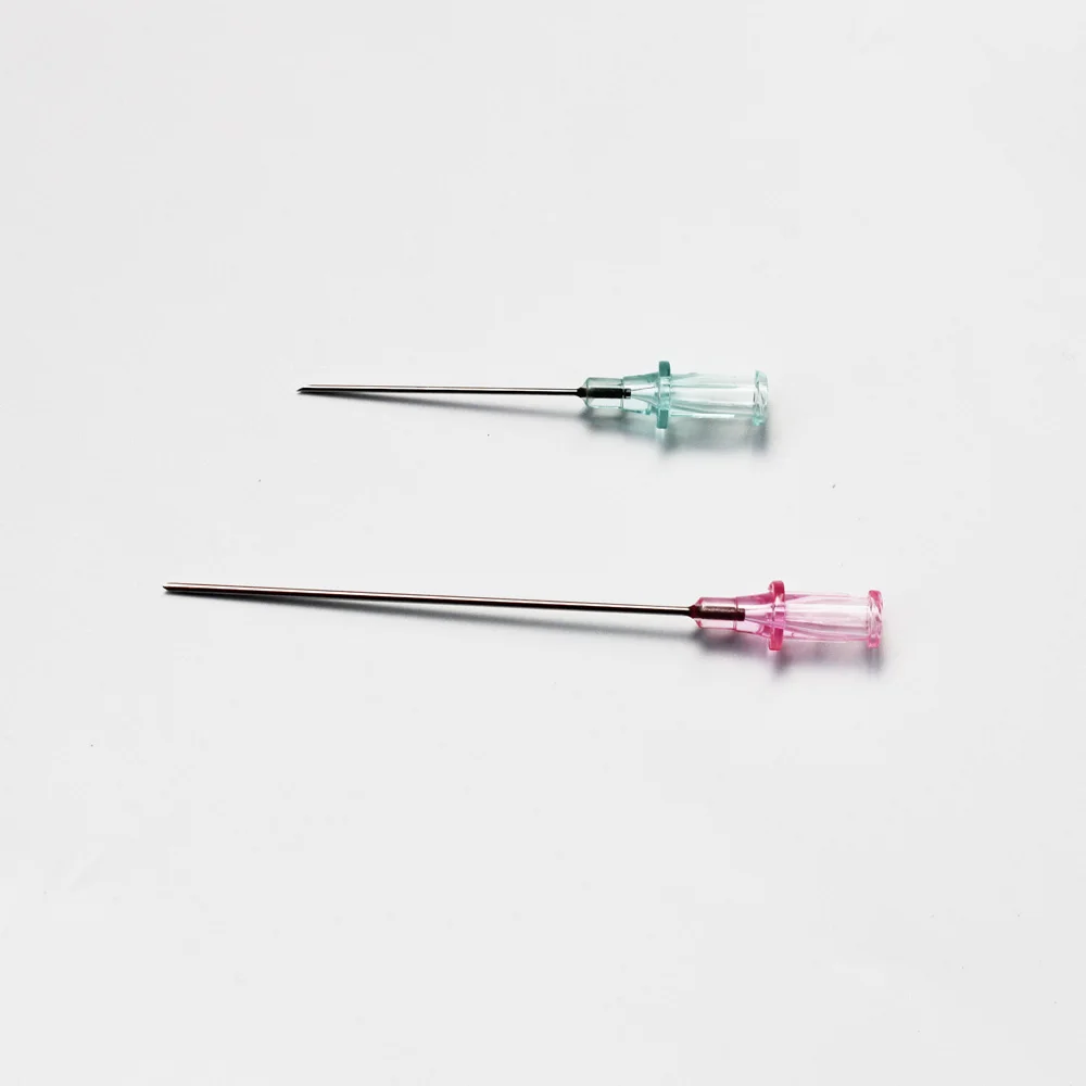 Disposable Non Sterile Introducer Needle (18G X 7 CM) Round Pink/Clear Hub Medical Consumables