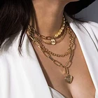 Photo Pearl Hot Heart Shape Necklace Photo Box Pearl Necklace Gold Color Pendant Necklace For Woman