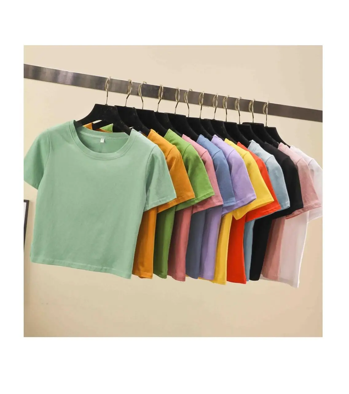 Spring Summer Custom Logo Crew Neck 
