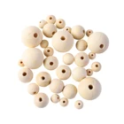 Natural Beads Hot Sale Classic Excellent Quality Different Size Natural Wood Color Beads Unfinished Necklace Elements