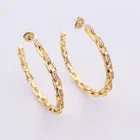 Hoop And RTS Zircon Fashion Hoop Earrings Women Statement Earrings Wholesale Silver And Gold Earrings