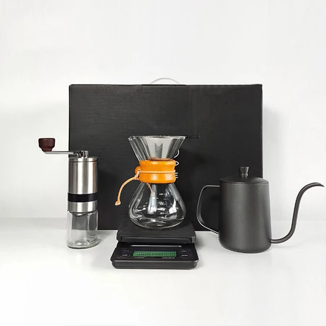 Hand brewed coffee set, four piece set, business gift coffee utensil set new product ideas 2024