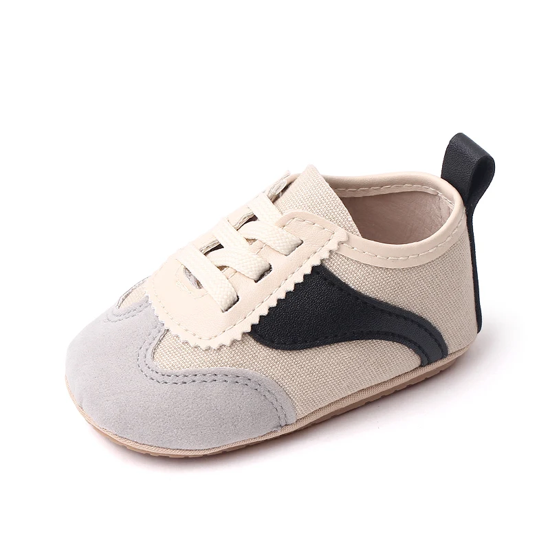 Soft Sole Breathable Wear Comfortable Round Head Baby Color Matching Casual Toddler Shoes manufacture