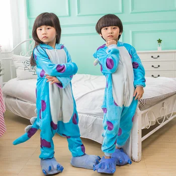 Wholesale Animal Tigger Flannel Onesie Pajamas Kid Pajamas