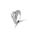 Diamond Ring Gold Engagement Diamond Wedding Ring 925 Sterling Silver Custom White Gold Wedding Diamond Couple Ring