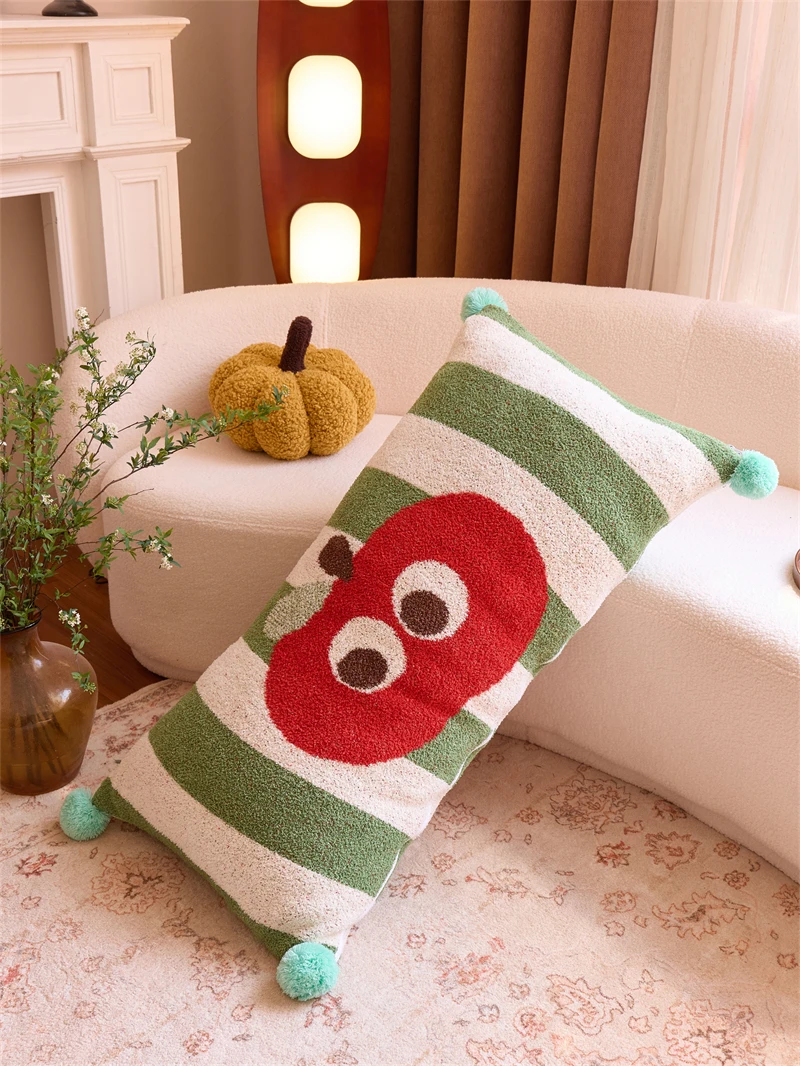 product soft and comfortable big size hugging plush pillow cute cartoon apple knit pillow for home decoration gift and bedroom lf-56