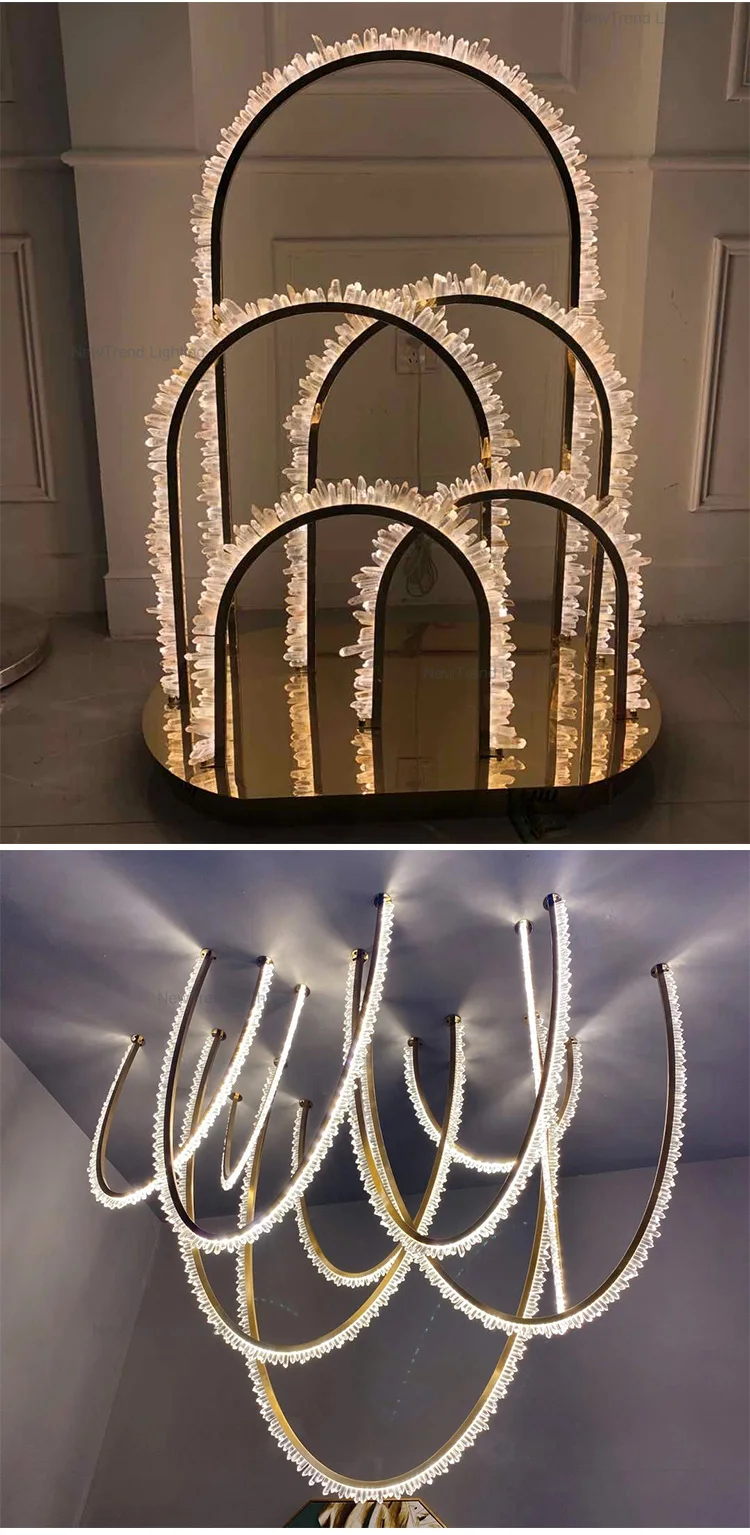 CPL-143 Contemporary Hotel Lobby Villa Salon Indoor Decoration Chandelier Custom LED Crystal Pendant Light supplier