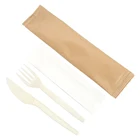 Cutlery Disposable Set Eco Friendly Cornstarch Plastic Cutlery Set Disposable Spoon And Fork Set Biodegradable Cutlery