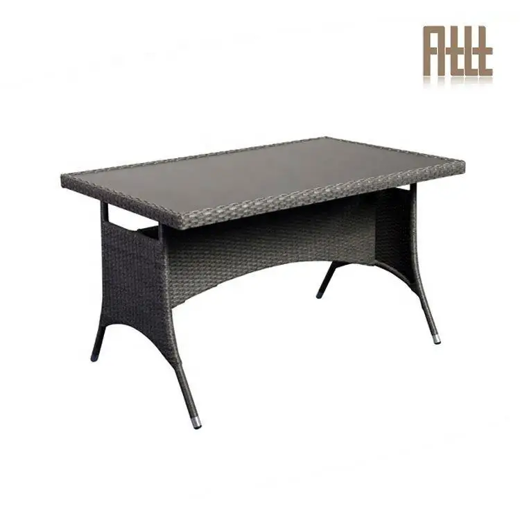 product hot sale factory supply outdoor rattan dining table and chairs set with waterproof cushion-7
