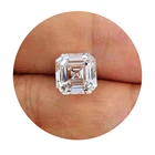 Starsgem High Quality Exquisite Jewelry 1 Carat White Asscher Cut Morsonite Naked Stone Flashing